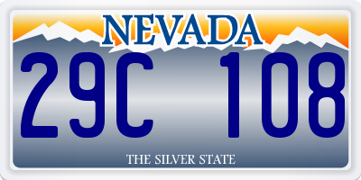 NV license plate 29C108