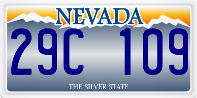 NV license plate 29C109