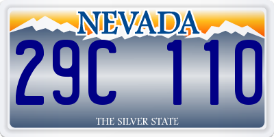 NV license plate 29C110