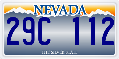 NV license plate 29C112