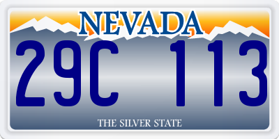 NV license plate 29C113