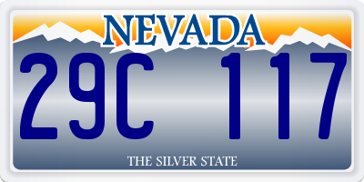 NV license plate 29C117
