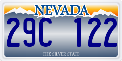 NV license plate 29C122