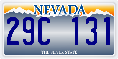 NV license plate 29C131
