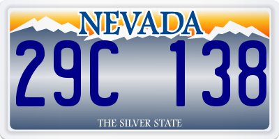 NV license plate 29C138
