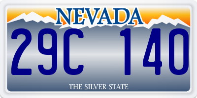 NV license plate 29C140