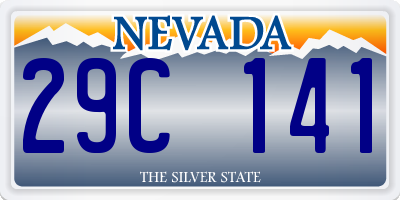 NV license plate 29C141