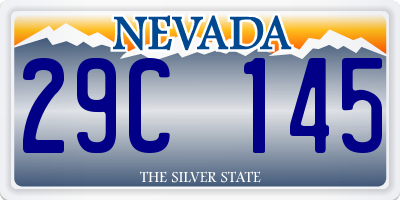 NV license plate 29C145