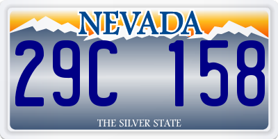 NV license plate 29C158