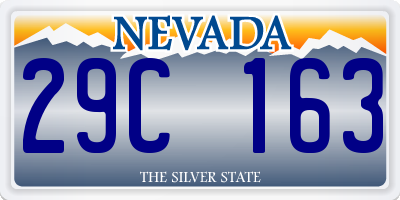 NV license plate 29C163