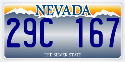 NV license plate 29C167