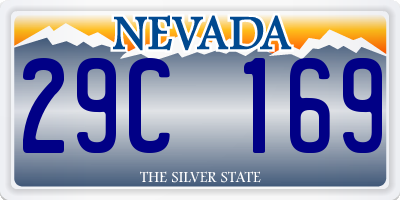 NV license plate 29C169