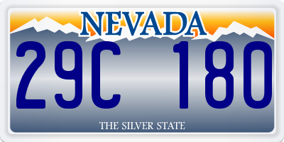 NV license plate 29C180