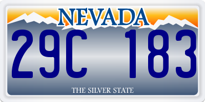 NV license plate 29C183