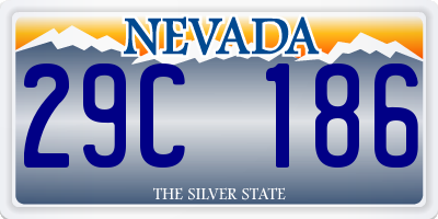 NV license plate 29C186