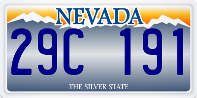 NV license plate 29C191