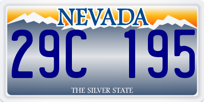 NV license plate 29C195