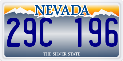 NV license plate 29C196