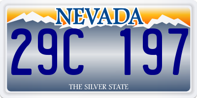 NV license plate 29C197