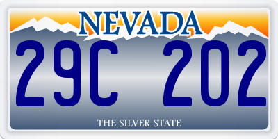 NV license plate 29C202