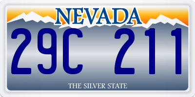 NV license plate 29C211