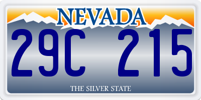 NV license plate 29C215