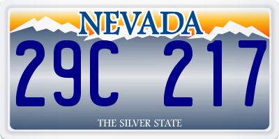 NV license plate 29C217