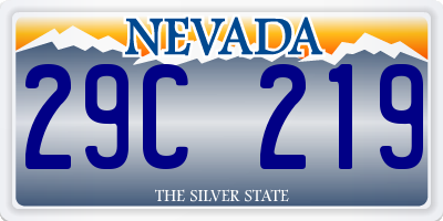 NV license plate 29C219