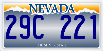 NV license plate 29C221