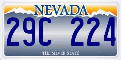 NV license plate 29C224