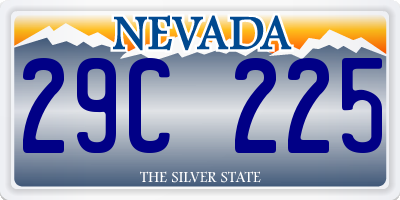 NV license plate 29C225