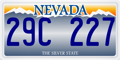 NV license plate 29C227