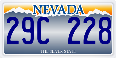 NV license plate 29C228