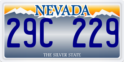 NV license plate 29C229