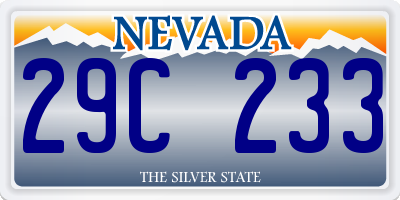 NV license plate 29C233
