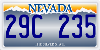 NV license plate 29C235