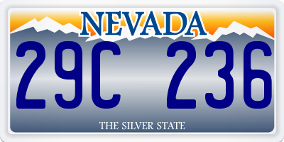 NV license plate 29C236