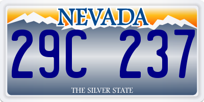 NV license plate 29C237