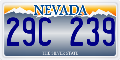 NV license plate 29C239