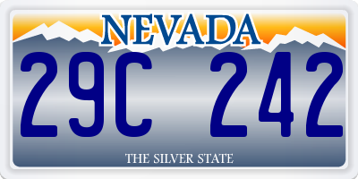 NV license plate 29C242