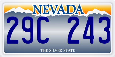NV license plate 29C243