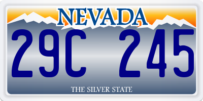 NV license plate 29C245