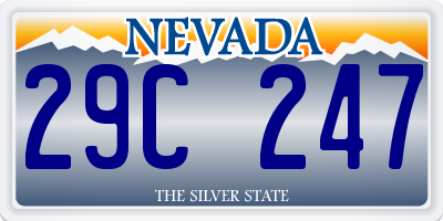 NV license plate 29C247