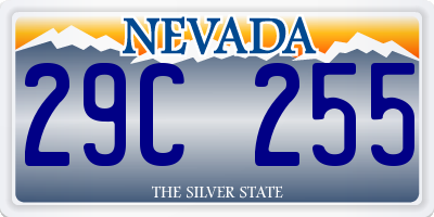 NV license plate 29C255