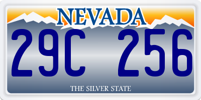 NV license plate 29C256