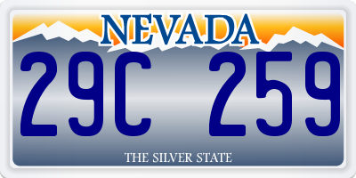 NV license plate 29C259