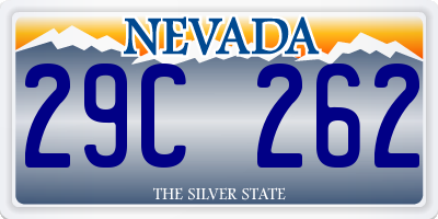 NV license plate 29C262
