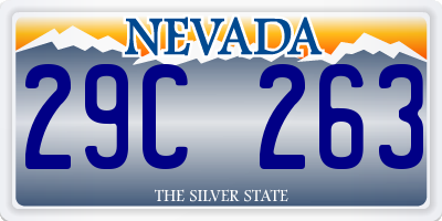NV license plate 29C263