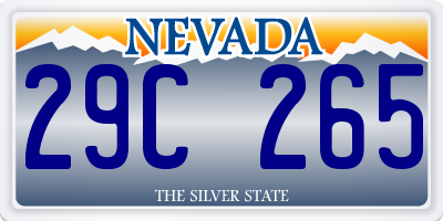 NV license plate 29C265