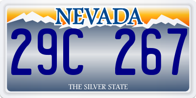 NV license plate 29C267